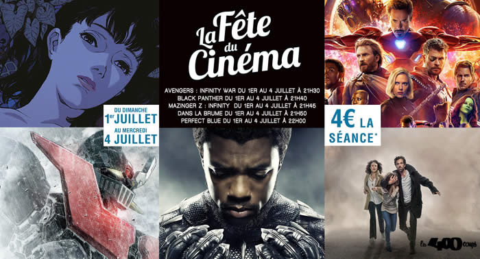 AVENGERS : INFINITY WAR de Joe & Anthony Russo / BLACK PANTHER de Ryan Coogler MAZINGER Z : INFINITY de Junji Shimizu / DANS LA BRUME Daniel Roby / PERFECT BLUE de Satoshi Kon -