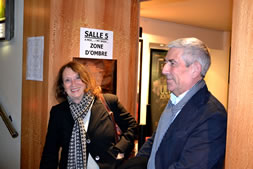 Mika Gianotti, réalisatrice et Dominique Schaffhauser, président de Cours d'Assises (protagoniste du film)