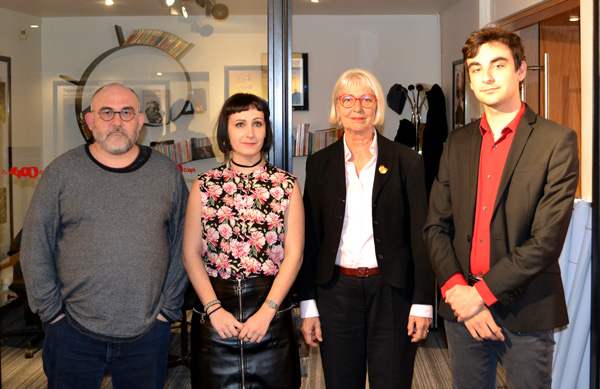 Rodolphe Viémont, réalisateur, Camille Landry, neuropsychologue à ORION 49 et Marie Loosfelt, membre de l'UNAFAM 19 