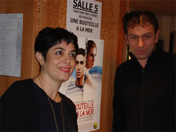 Valérie Zenatti, auteur du roman Une bouteille dans la mer de Gaza et Thierry Benisti, réalisateur