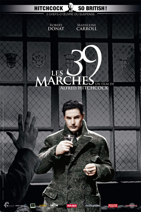 affiche LES 39 MARCHES Alfred Hitchcock