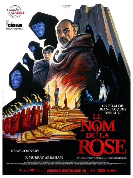 affiche LE NOM DE LA ROSE Jean-Jacques Annaud