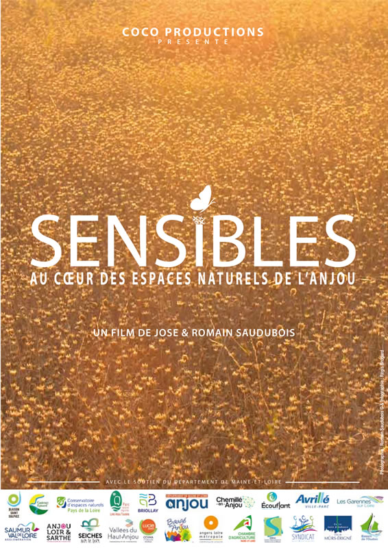 affiche SENSIBLES, AU COEUR DES ESPACES NATURELS DE L'ANJOU Romain et José Saudubois