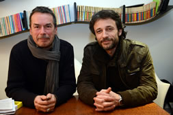 Nicolas Ubelmann, réalisateur et Gabriel Thomas, ATTAC 49