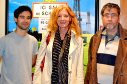 Thibaud Levrard, coprésident d'ATTAC, Doris Buttignol, réalisatrice et Jean-Luc Bourguet, géologue 