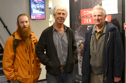 Ludovic BERNARD, Didier TESTU, secrétaire UC CGT Angers et Philippe JULIEN, délégué CGT à PSA Aulnay