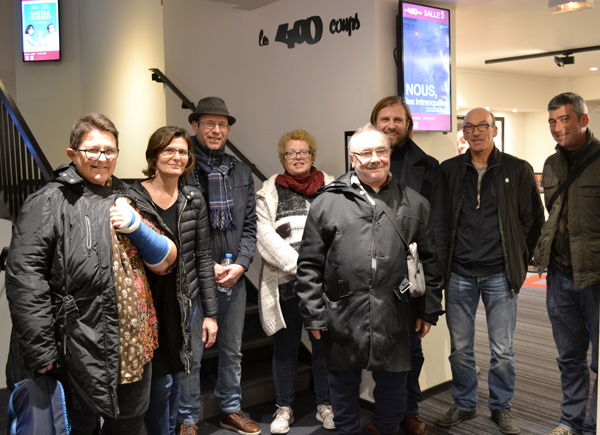 Nicolas Contant, réalisateur et les membres du groupe cinéma du Centre Artaud