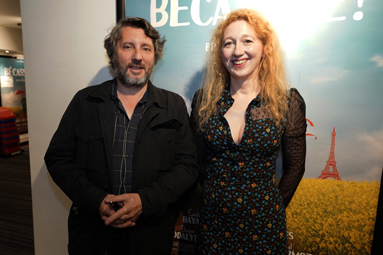 Bruno Podalydès, realisateur et Emelyne Bayart, actrice.
