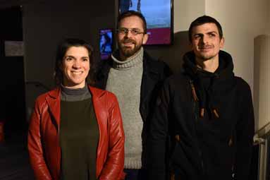 Camille Rousseau, responsable culturelle pour Angers Nantes Opéra, Simon Astié, réalisateur, plasticien et Andréas Lemaire, libraire à Myriagone.Cinéma.