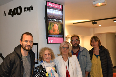 Emmanuel Roy, réalisateur, Héléna Collet, association des amiantés d'Anjou, Franck Trillot, comédien et Catherine Barat, Hygiéniste industrielle.
