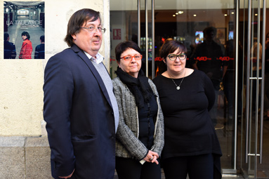 Eric Pierre, historien, Maître Oger-Ombredane, avocate pénaliste, Présidente de l'Association Judiciaire Angevine de Défense des Droits de l'Enfant (AJADDE) et Gaëlle Rochard, travailleur social, Association Aide Accueil.DR