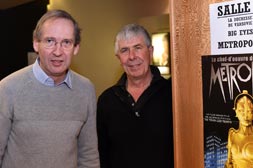 Didier Testu, militant syndical, Union Locale CGT Angers et Louis Mathieu, président de l'Association Cinéma Parlant.