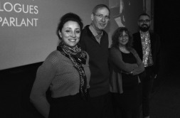 Elisabeth Marion, Guillaume Miant, psychologues et Louis Mathieu, président de Cinéma Parlant.