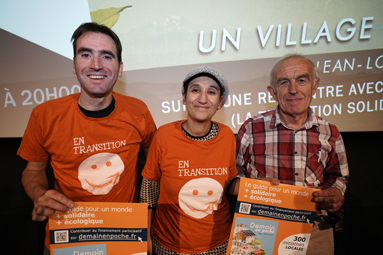 Michael Poiroux, Mériem Ben Chamakh et Allain Monet de l'Association En Transition (La transition solidaire et écologique).