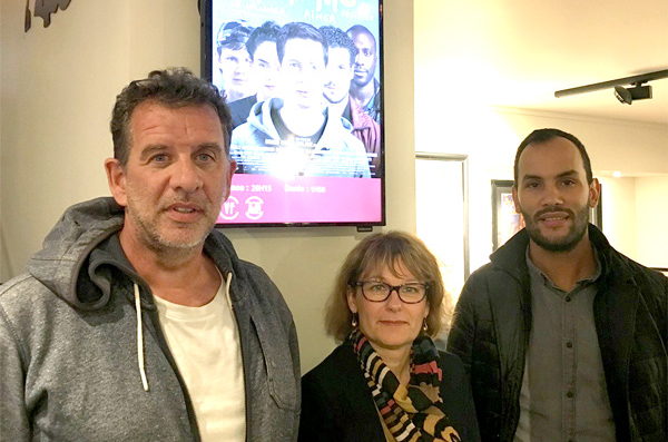  Didier Busseau et Tarik Ben Salah de l'Association Handimaine et Valérie Jean, psychologueDR
