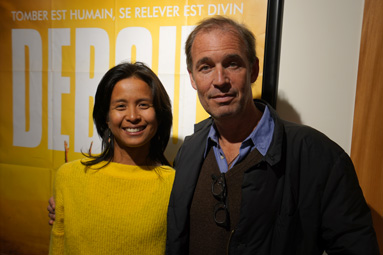 Rindra Dianor, professeur de Yoga à Angers, et Stéphane Haskell, réalisateur.