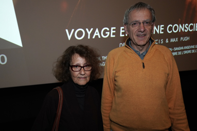 Solange Russo, membre de l'Odre de L'Inter-être et Thierry Maillet, président de l'Association Sangha Angevine les Trois Rivières.