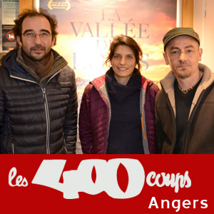 Franck Trillot, passionné des loups et militant, Marie Amiguet, cadreuse et assistante à la réalisation et Boris Jolivet, ingénieur du sonDR